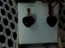 10K BLACK CRYSTAL DROP SEARS EARS C